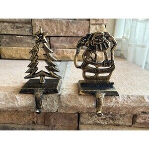 Metal Christmas Tree and Santa Stocking Holders
